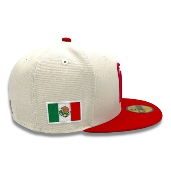 NEW‎ ERA 59FIFTY MEXICO CHROME AND RED MEXICO FLAG PATCH GRAY UV HAT 7 3/8 NWT - Picture 2 of 5
